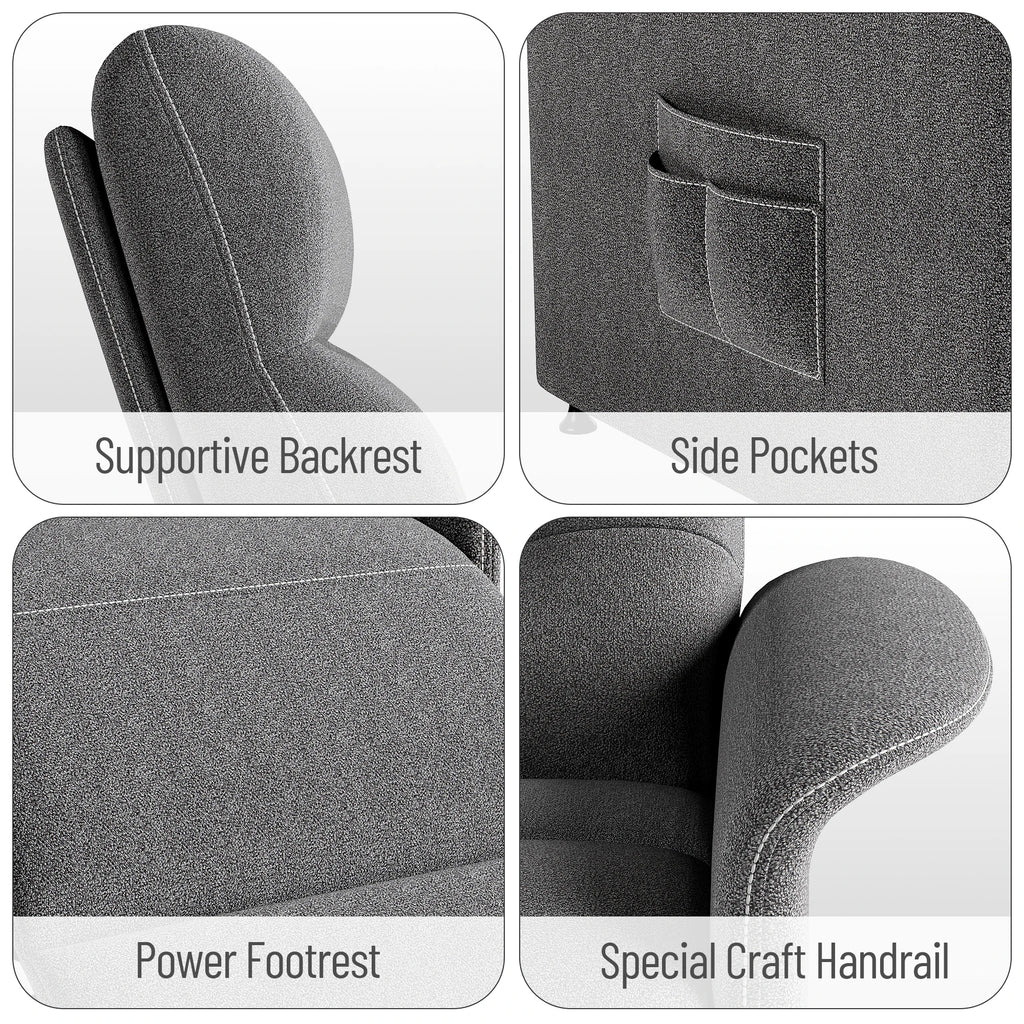 ZBOM Power Recliner Chair With Heated Massage Capability