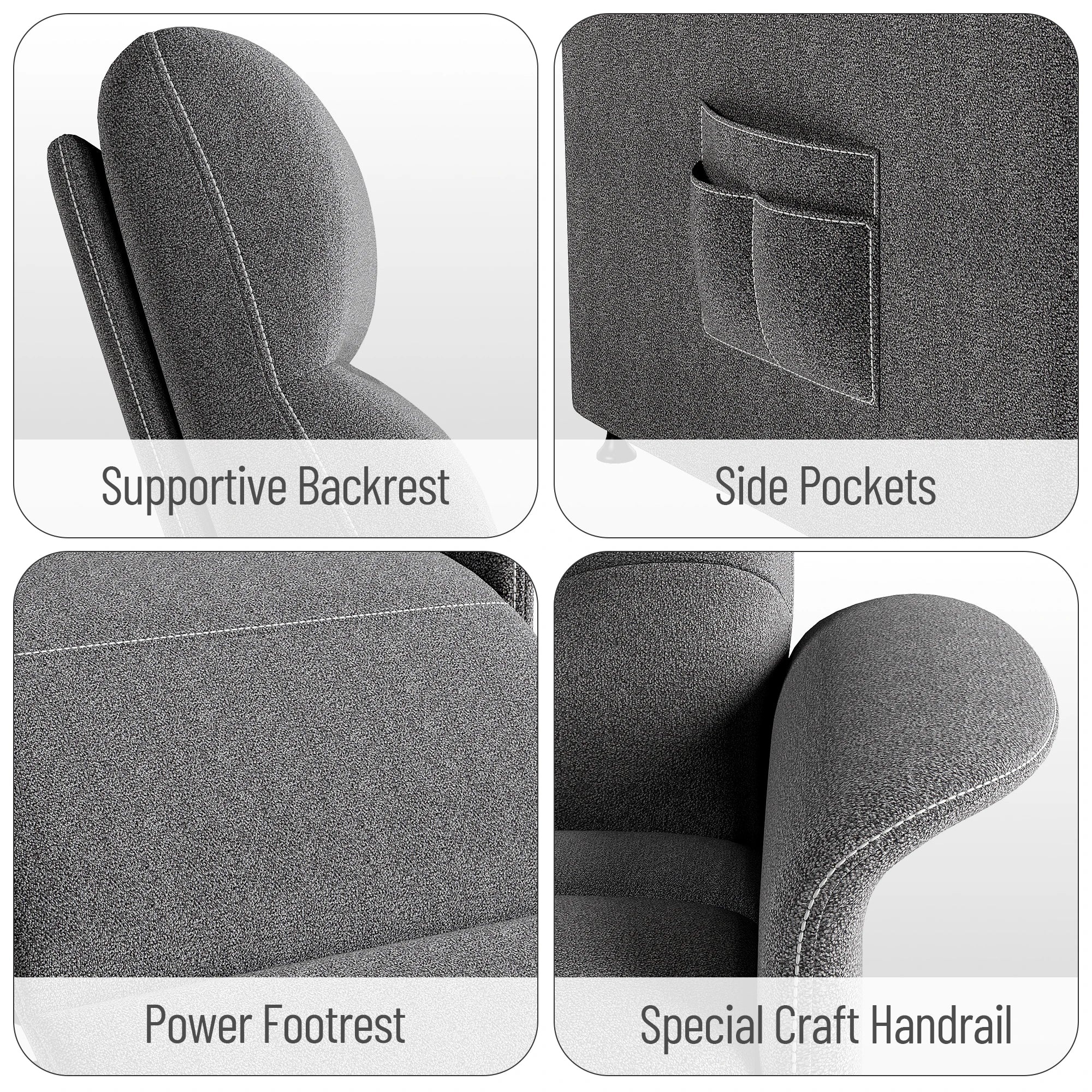 ZBOM Power Recliner Chair With Heated Massage Capability