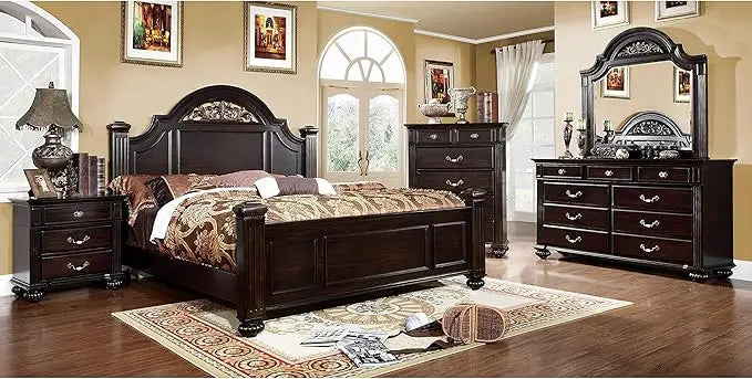XMSJ Syracuse 6 Piece Traditional Solid Wood Bedroom Set