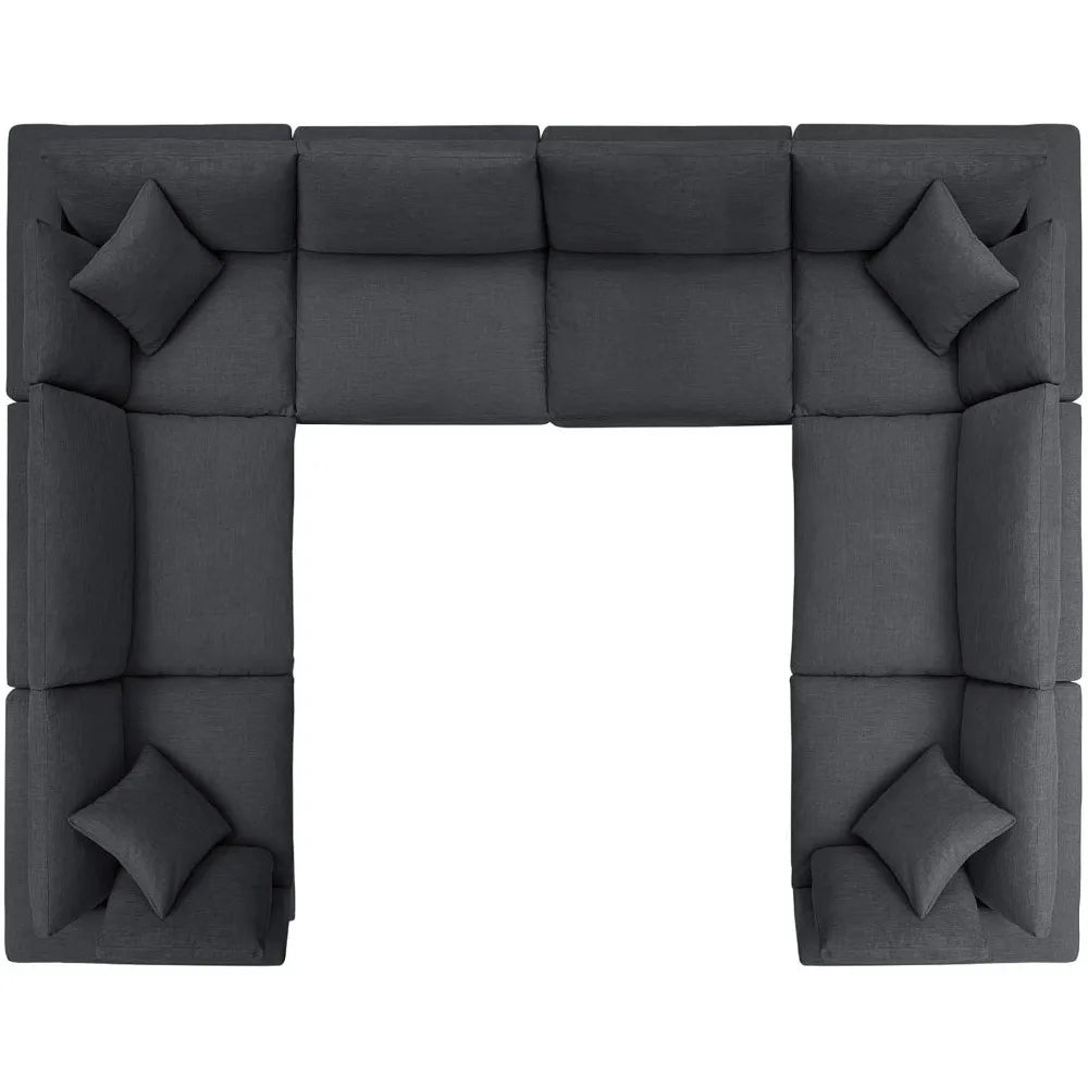 XMSJ Commix Down Filled Overstuffed Sectional Sofa Set