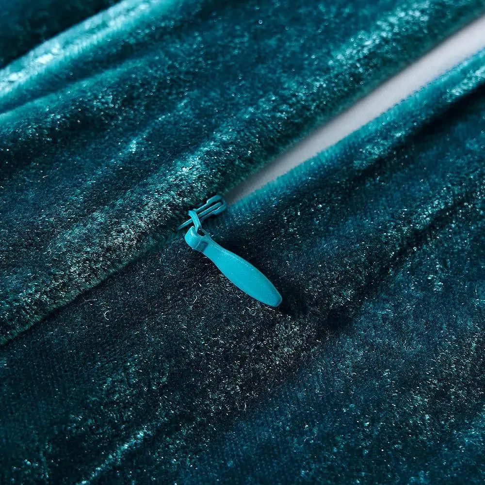 DUTRIEUX Faux Silk Velvet Quilt Set Luxurious Soft Bedding