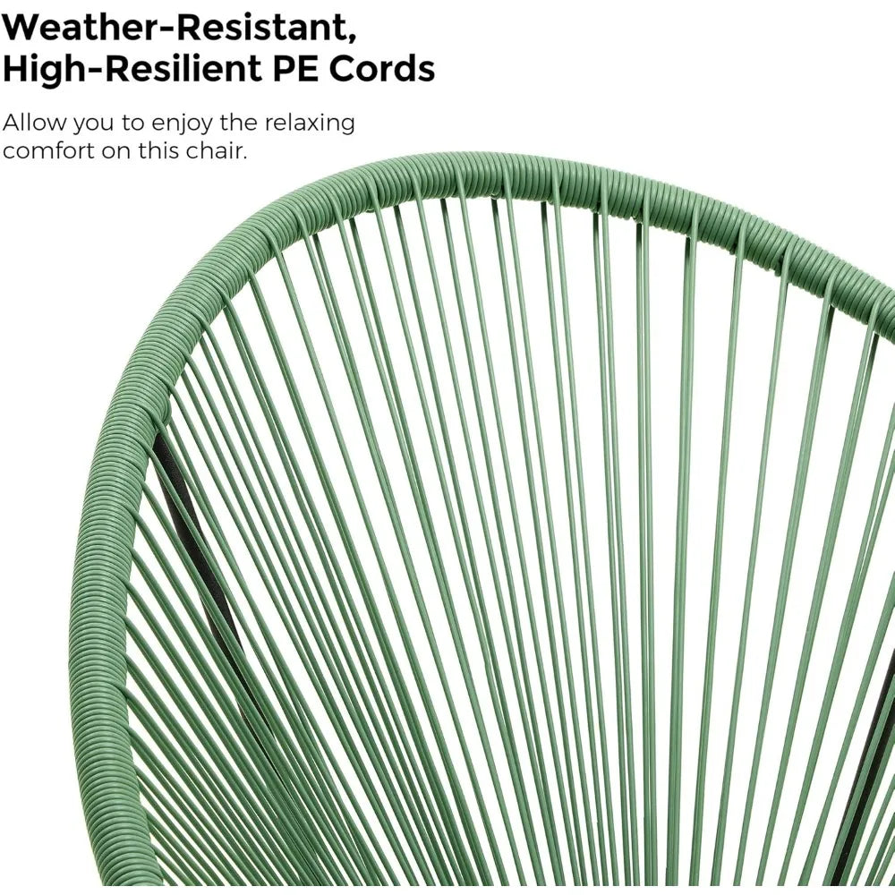 XMSJ Contemporary Outdoor Furniture Three Piece Acapulco Chairs Patio Table