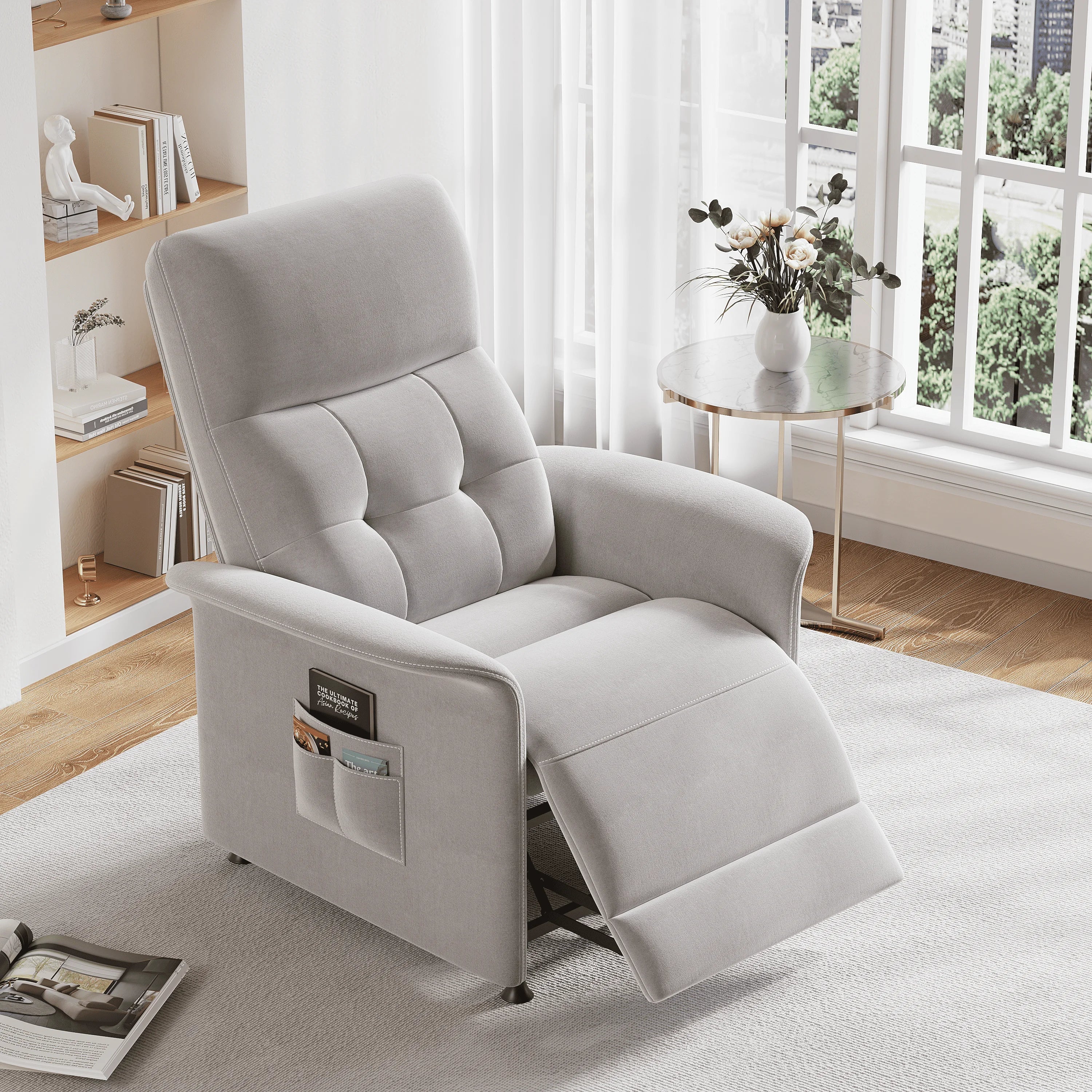 ZBOM Power Recliner Chair With Heated Massage Capability