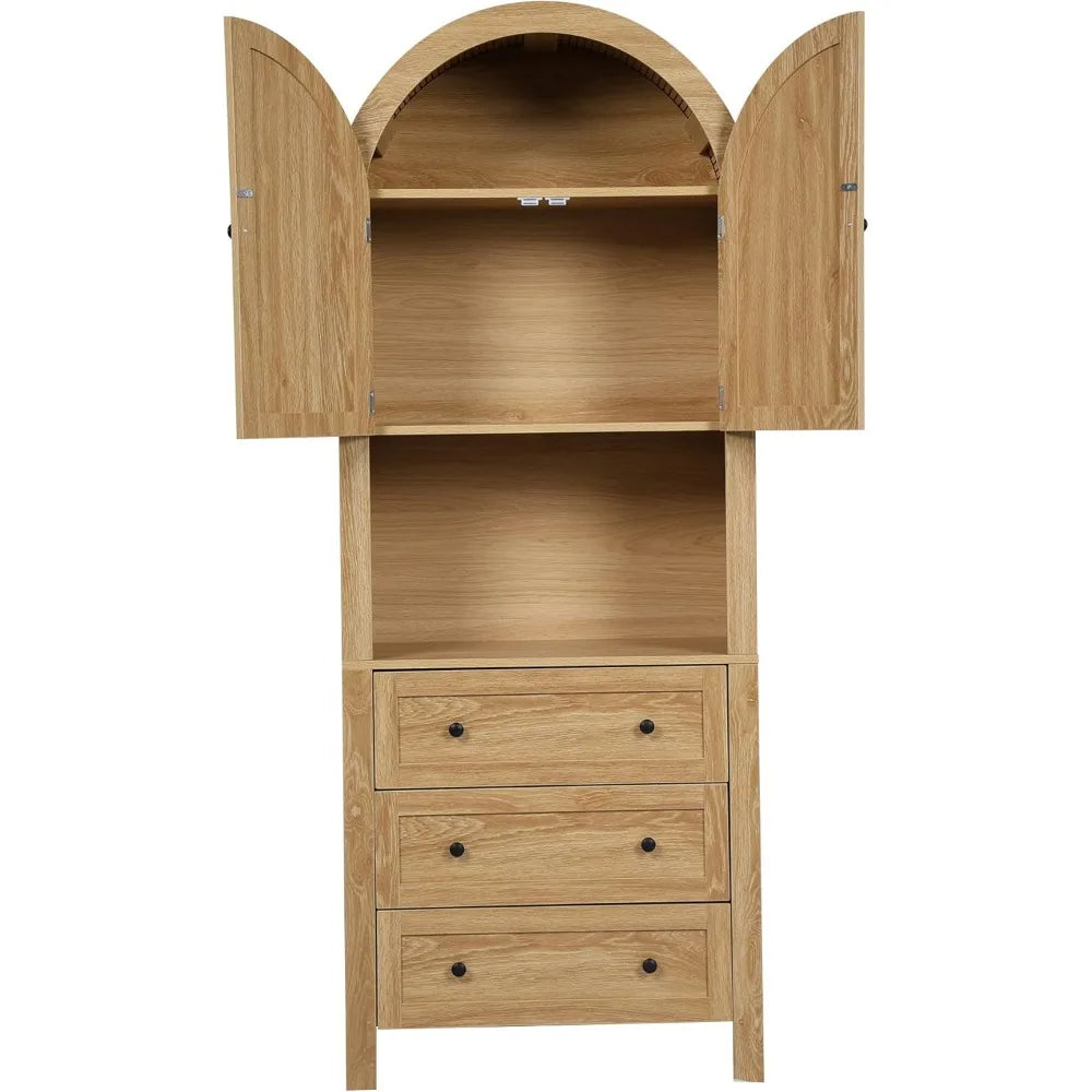 RBXCCarcase Arched Storage Cabinet With Doors And Drawers