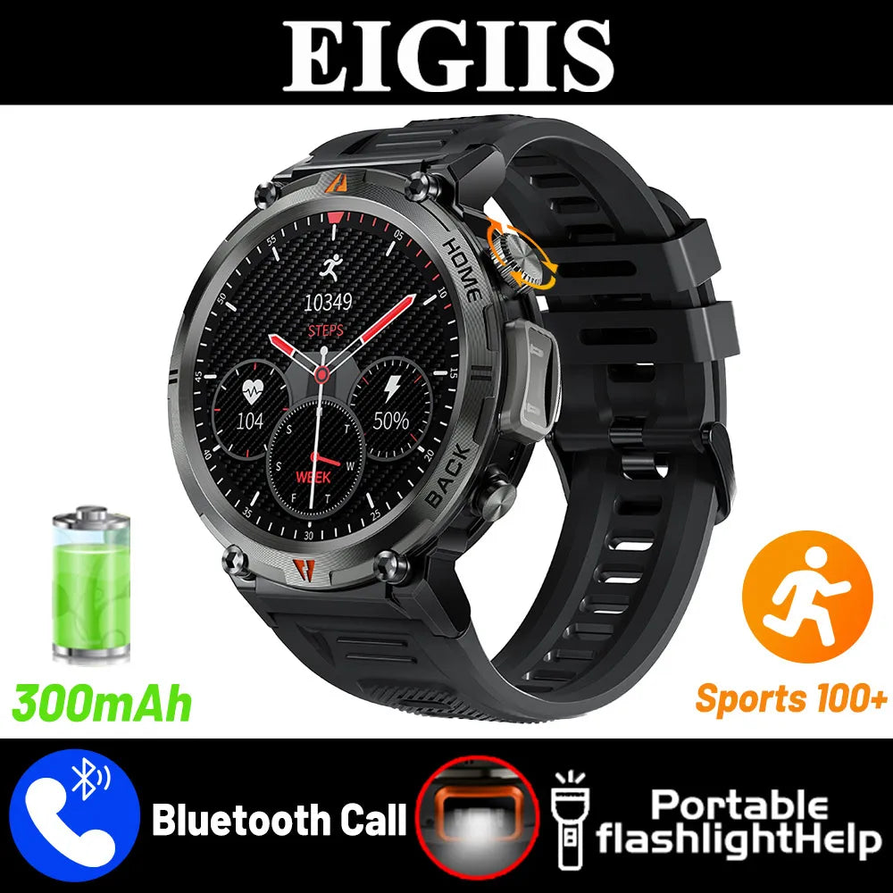 EIGIIS KE3 Smartwatch For Men With Health Monitor And Flashlight