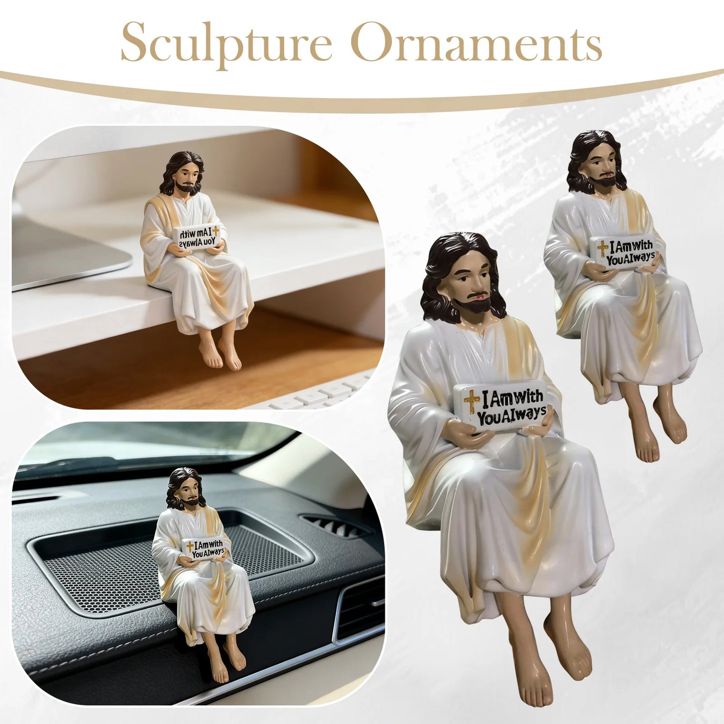 Jesus Desktop Ornament I Am With You Always