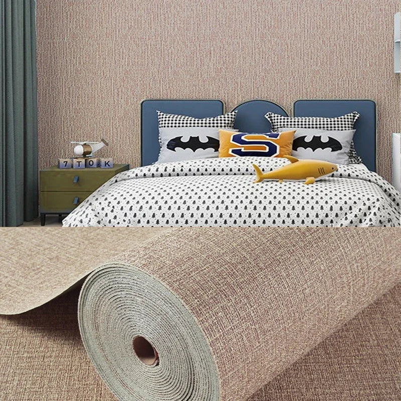 NONECN Linen 3D Foam Self Adhesive Wallpaper Waterproof