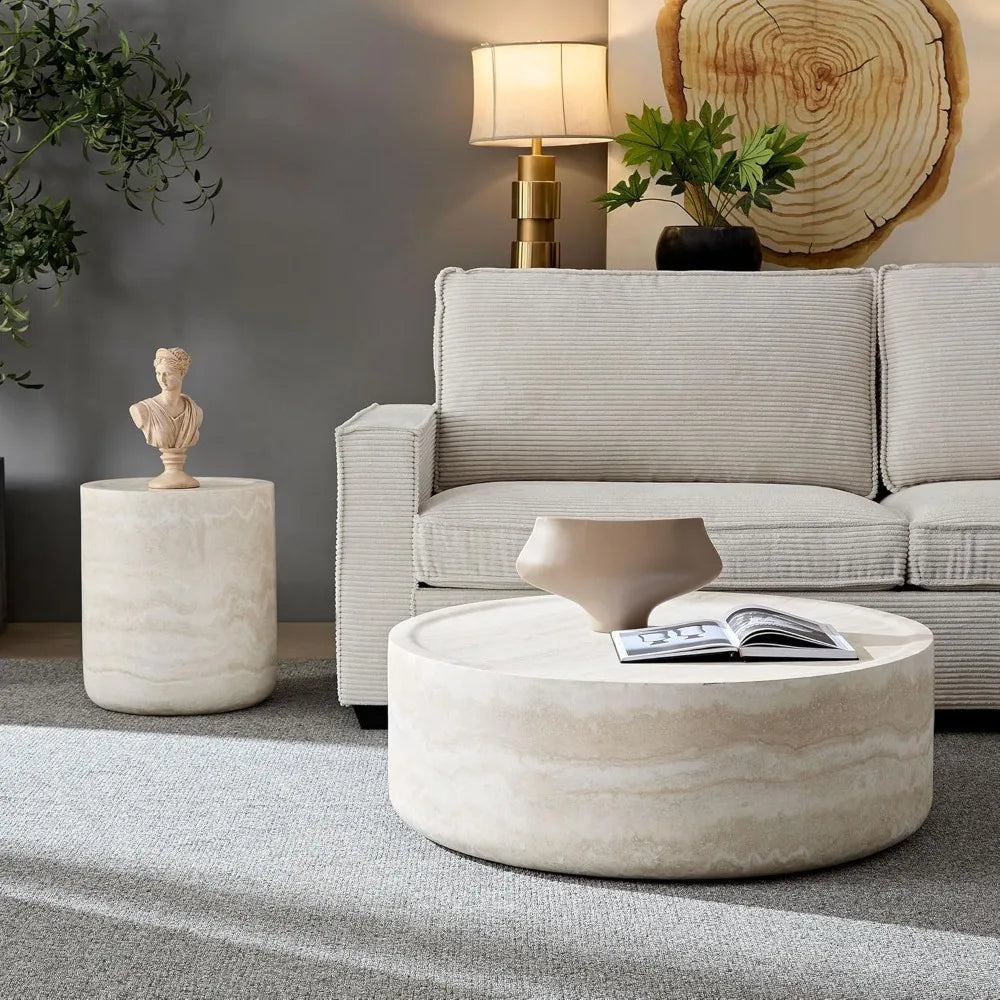 Modern Round Side Table For Living Room Small Space Office