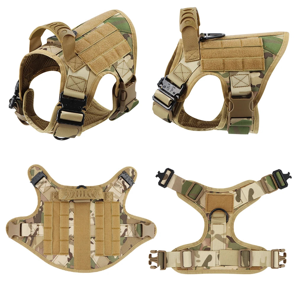 PETRAVELCN Tactical Dog Harness Vest Set With Patches