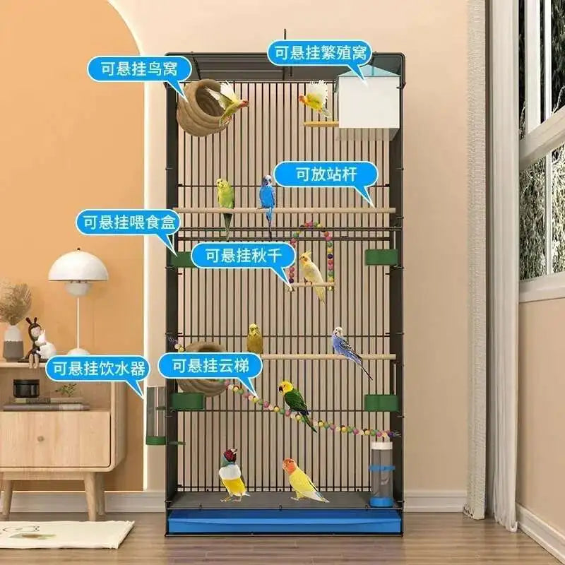 Metal Bird Cage Parrot Breeding Box Garden Gabbia Papagalli
