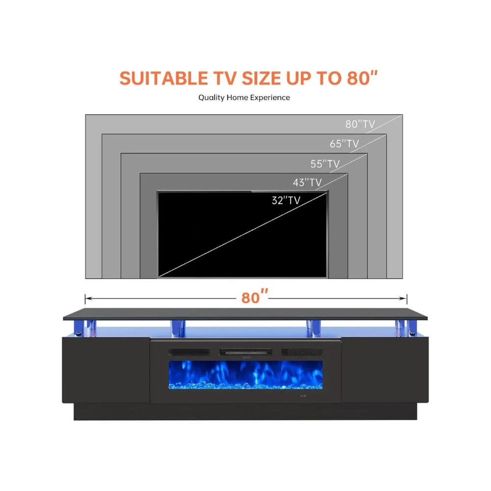 ZHUXIANG Modern TV Stand Media Console With Drawers