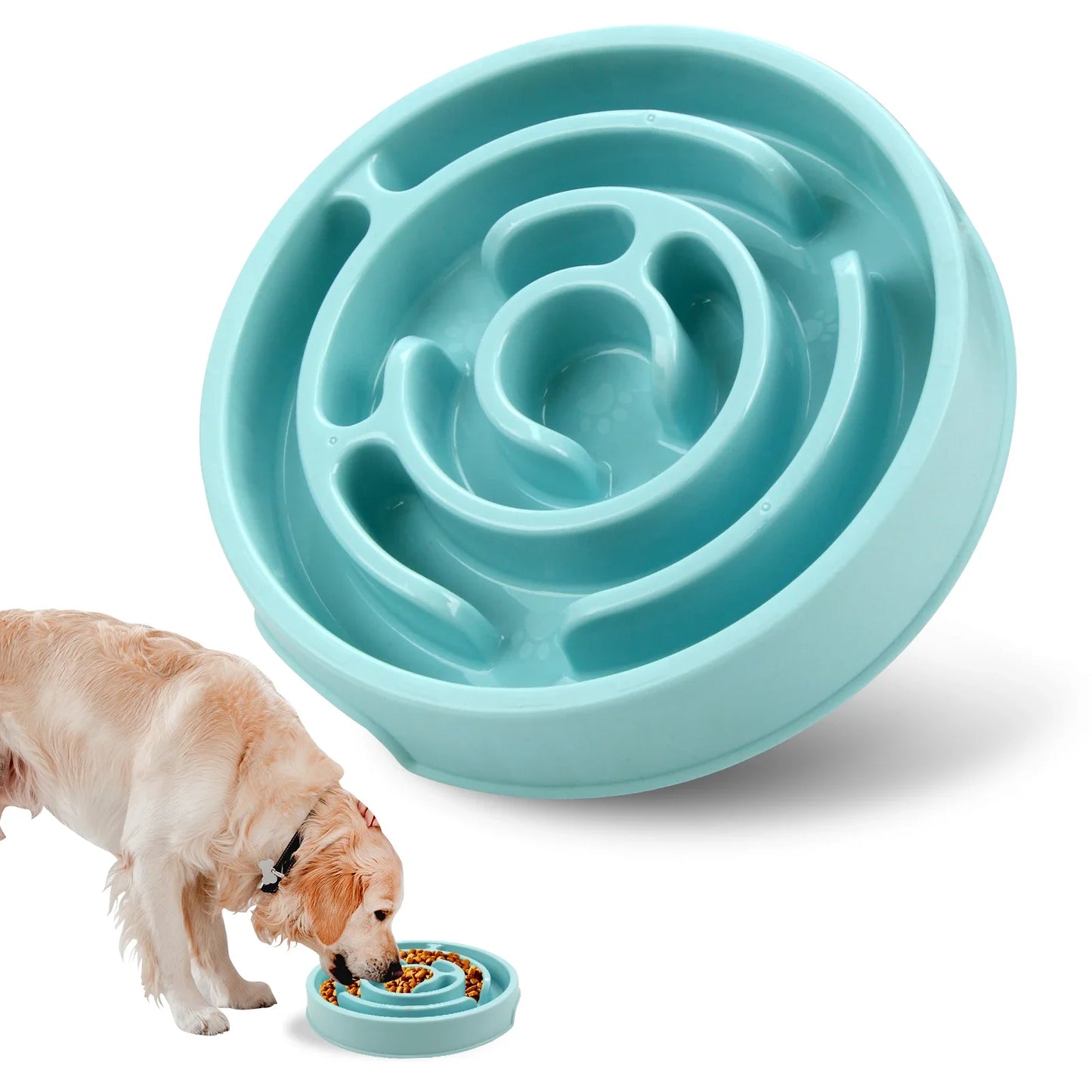 Pet Dog Slow Feeder Bowl Non Slip Anti Gulping Eco