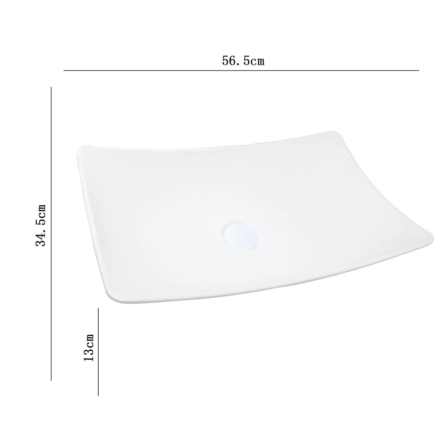 ZAPPO Bathroom Vessel Sink With Drain Bathroom Stone Resin Washbasin Round Above Counter Bowl Sinks for Bar Hotel (No Faucet)