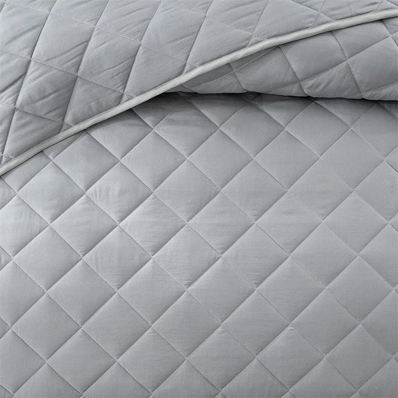 NONECN Lightweight Polyester Cotton Bedspread Coverlet Set With Pillow Shams