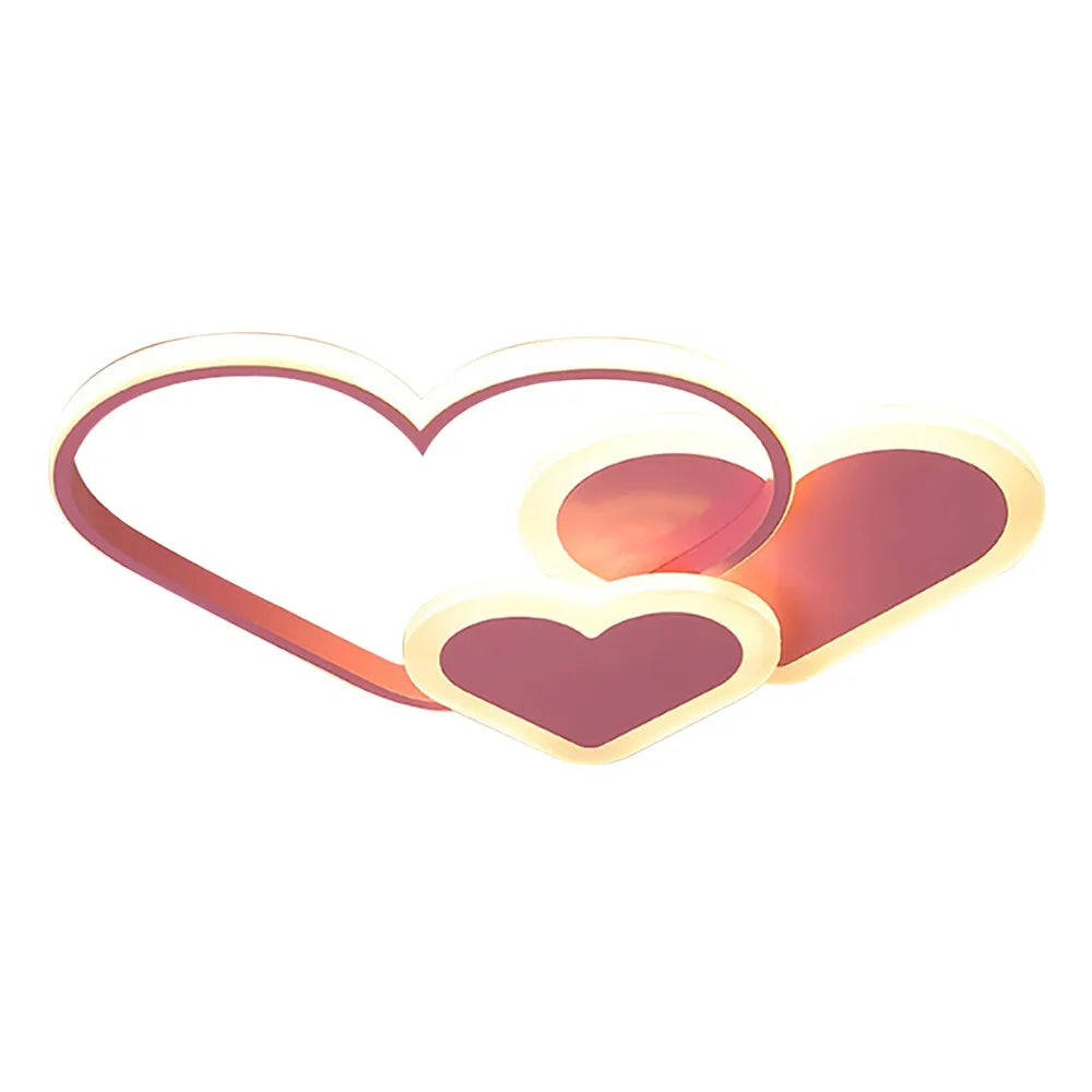 Heart Shaped LED Ceiling Lamp With Remote Control Adjustable