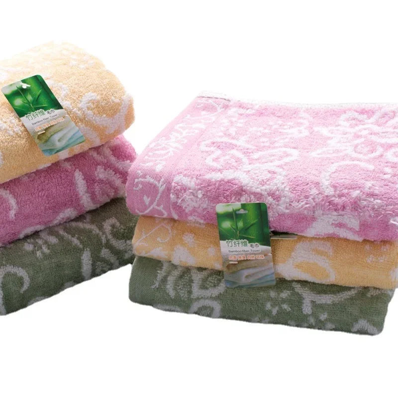 25x50cm  Bamboo fiber and Twist free cotton child towel Hand Towel wholesale Home Cleaning Face for baby for Kids High Quality