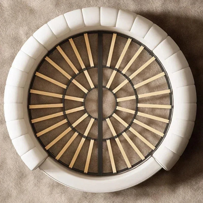 Italian Light Luxury Round Bed For Bedroom Wedding Letto Matrimoniale