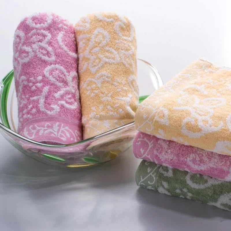 25x50cm  Bamboo fiber and Twist free cotton child towel Hand Towel wholesale Home Cleaning Face for baby for Kids High Quality