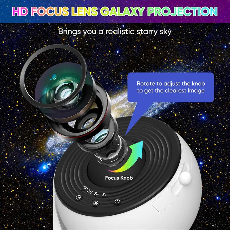 DVOLADOR Galaxy Night Light Projector 360Degree Starry Sky Lamp