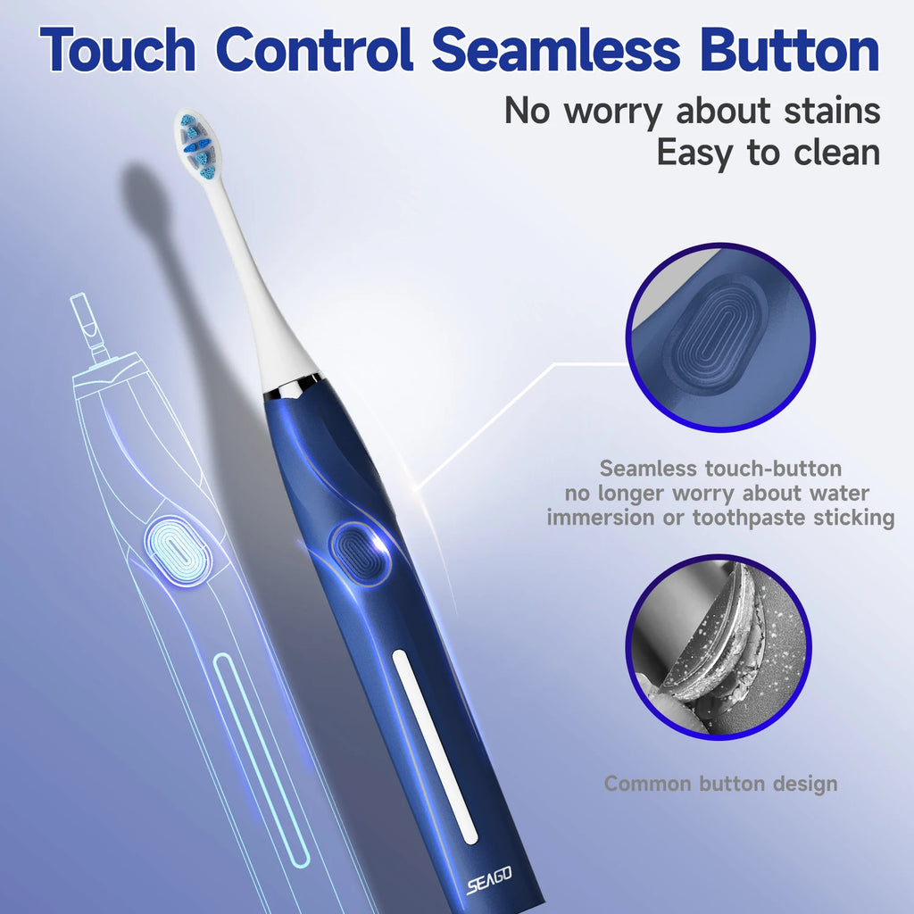 Seago Electric Toothbrush And Water Flosser Rechargeable 8 Bristle Heads