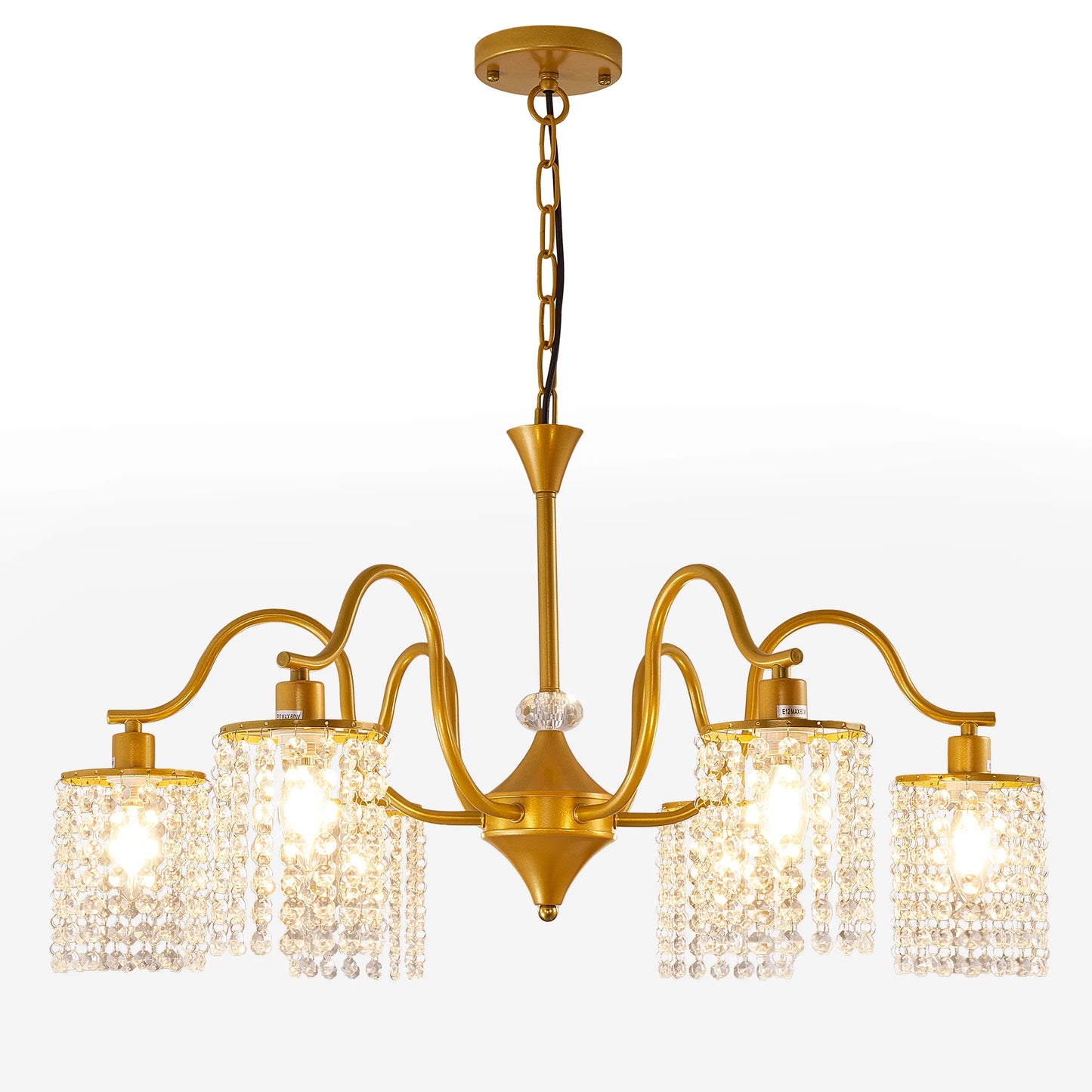 Long K9 Crystal Ceiling Chandelier For Kitchen Table Living Dining Room Bedroom Gold Crystal Branch Hanging Chandelier Lights