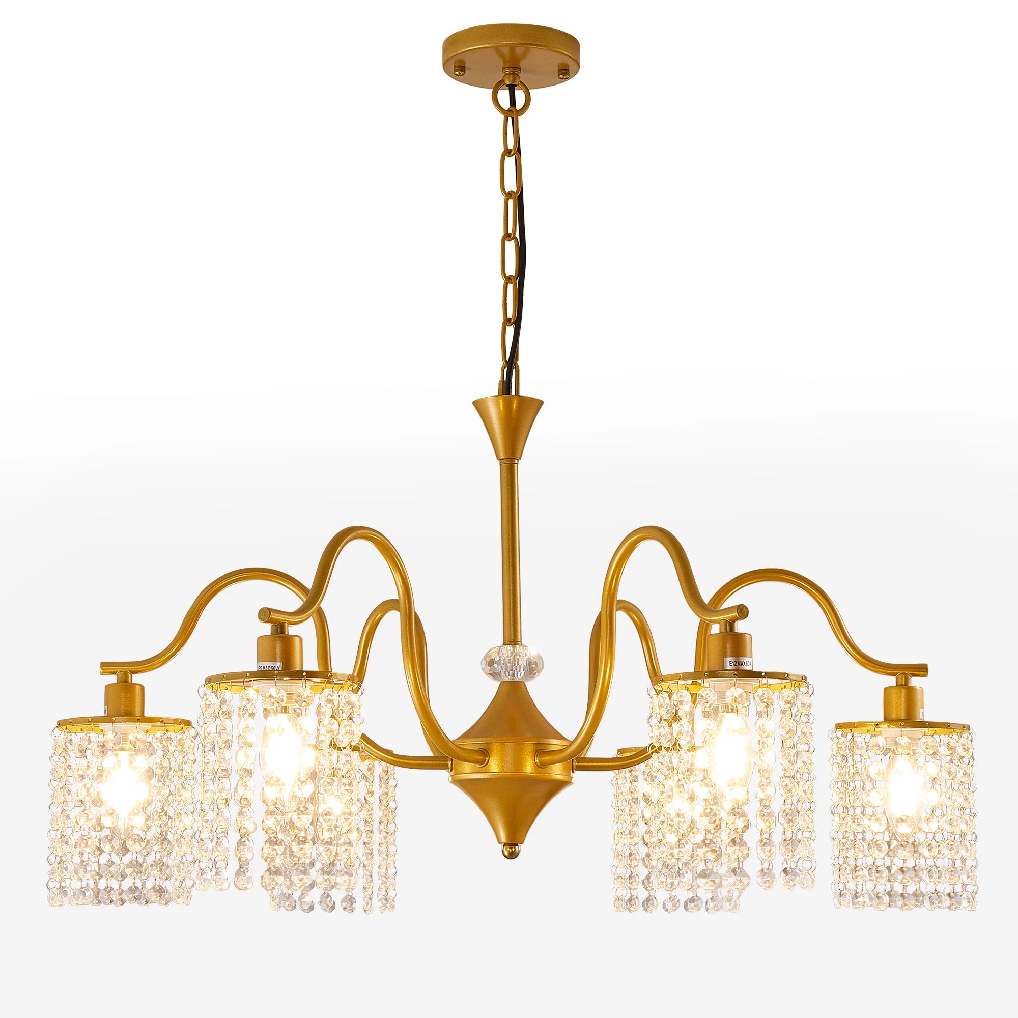 Long K9 Crystal Ceiling Chandelier For Kitchen Table Living Dining Room Bedroom Gold Crystal Branch Hanging Chandelier Lights