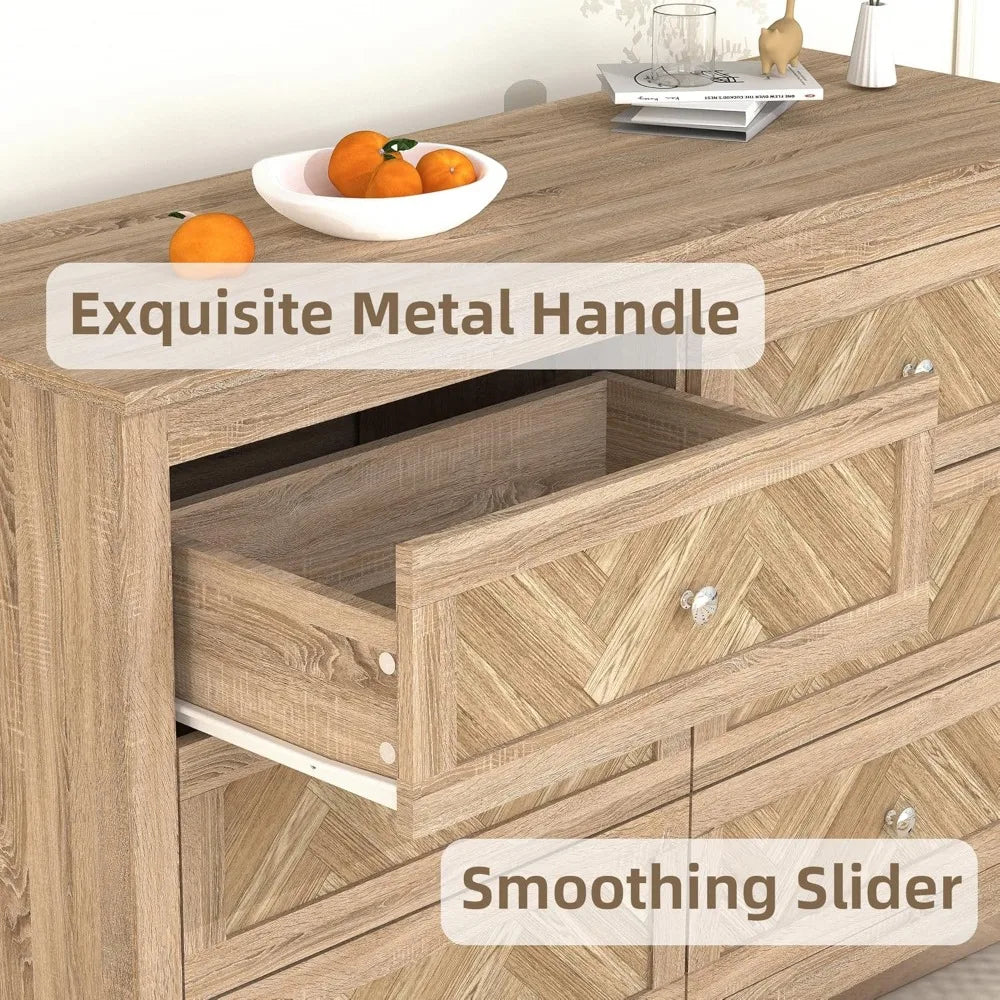 MKDK 3 Piece Bedroom Set With Dresser And Nightstands