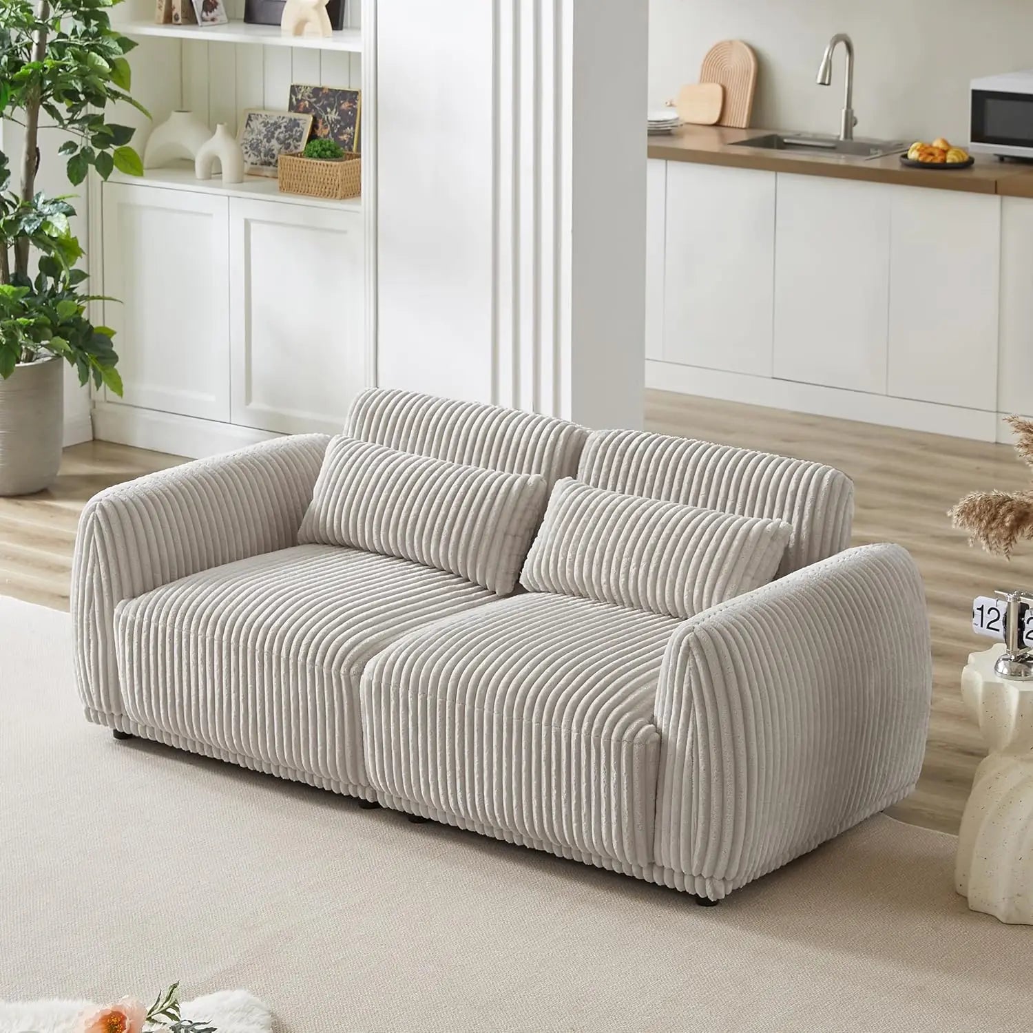 Tongyue L Shaped Sectional Sofa With Removable Ottomans