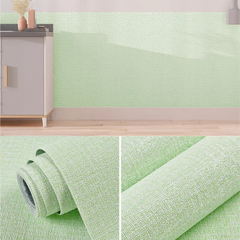 NONECN Linen 3D Foam Self Adhesive Wallpaper Waterproof
