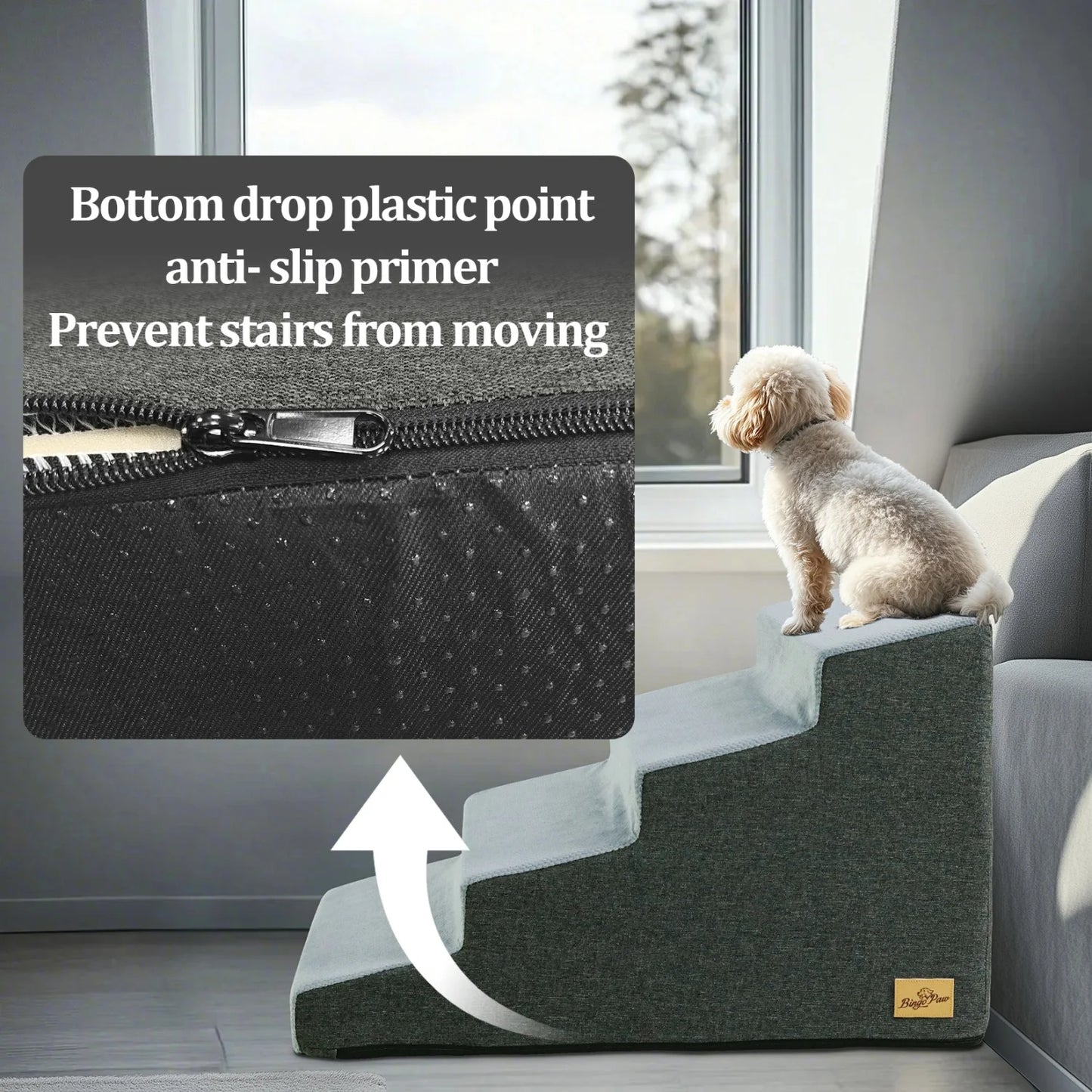 NONE Premium Foam Dog Steps For Sofa And Bed Ramps