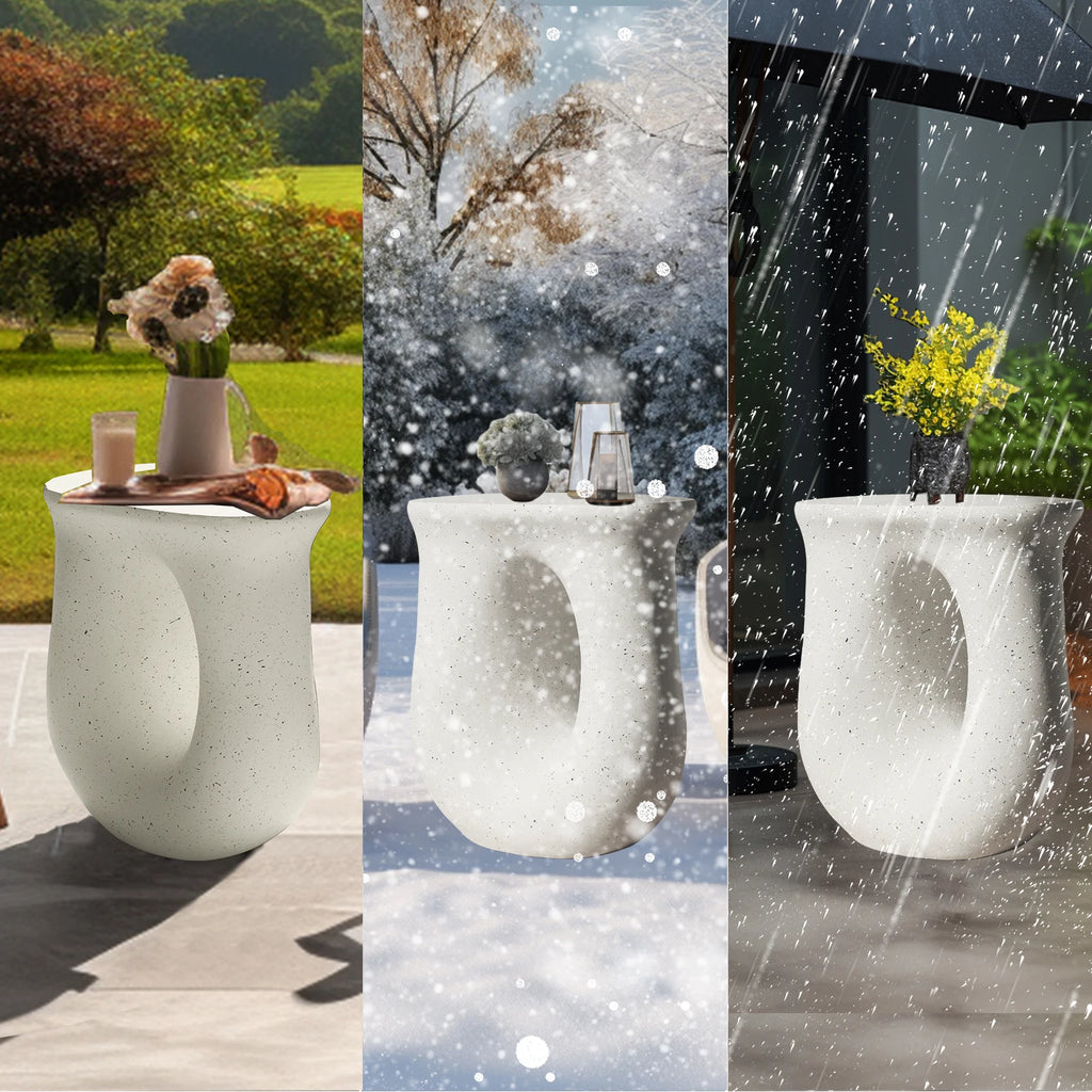 U Shaped Geometric Side End Table Coffee Table Nightstand Accent