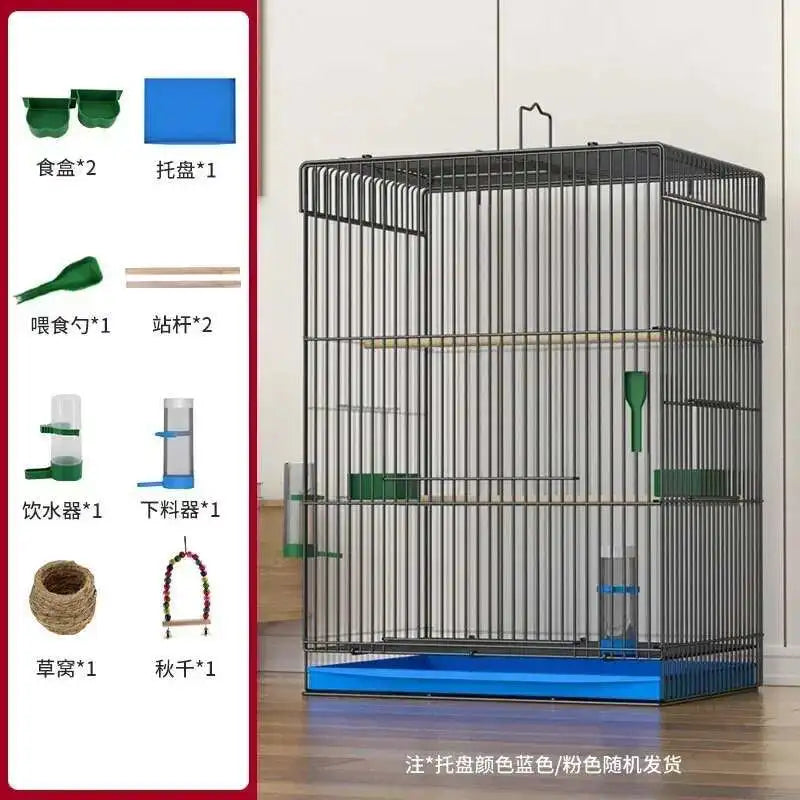 Metal Bird Cage Parrot Breeding Box Garden Gabbia Papagalli