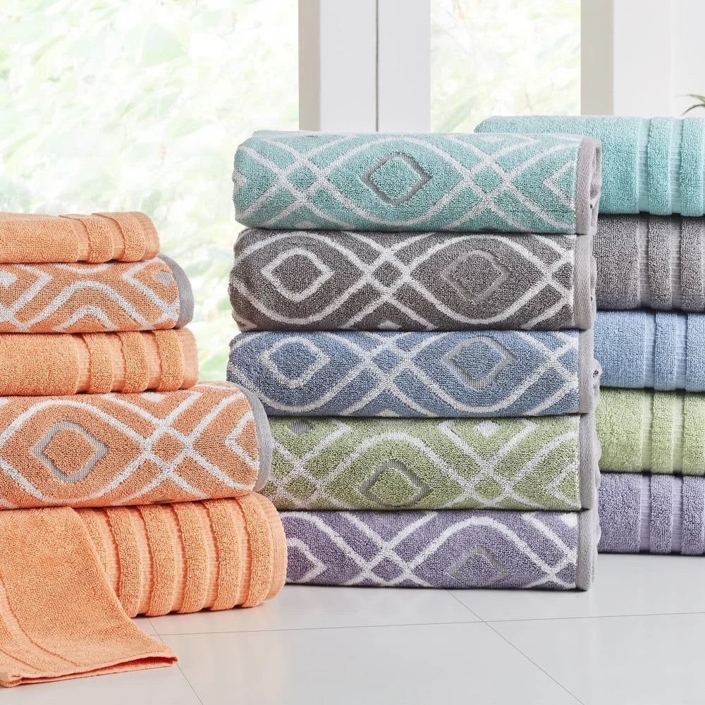 Cotton Bath Towel Set Quick Dry Oeko Tex Certified