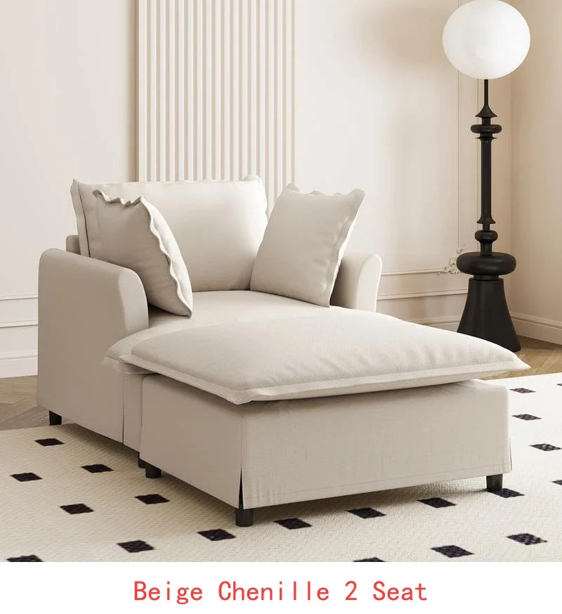 CN Sichuan Chenille Sofa Set With Throw Pillows Living Room