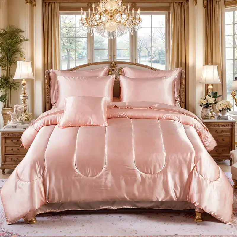 Reversible Silky Satin Bedding Set 3-Piece All Season