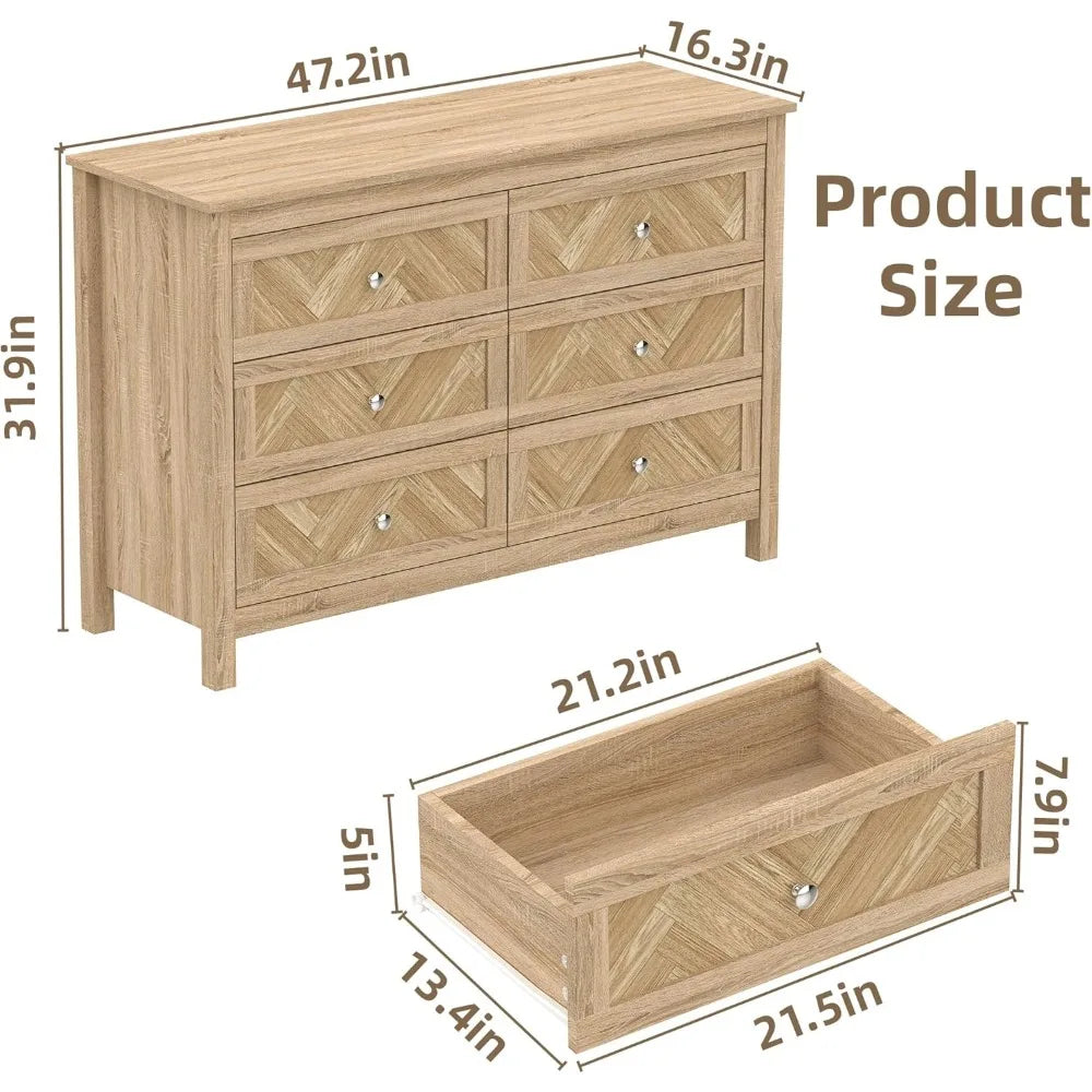 MKDK 3 Piece Bedroom Set With Dresser And Nightstands