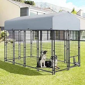 DAFIFY Heavy Duty Large Dog Kennel Playpen With UV Roof