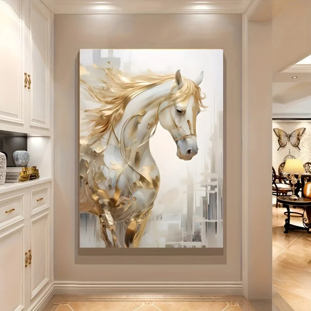 Horse Wall Art Modern Retro Frameless Painting Home Decor