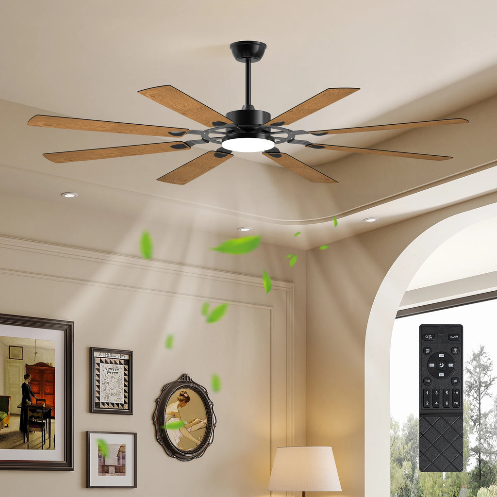 Ceiling Fans With Lights LED Remote Control Flush Mount Low Profile