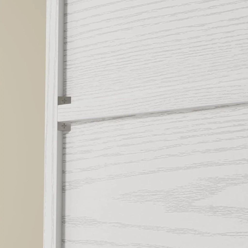 XMSJ Corner Bookshelf With Doors 6 Tier Cabinet Storage