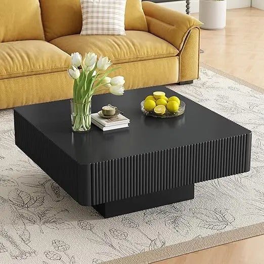 Modern Round Coffee Table With Sturdy Base