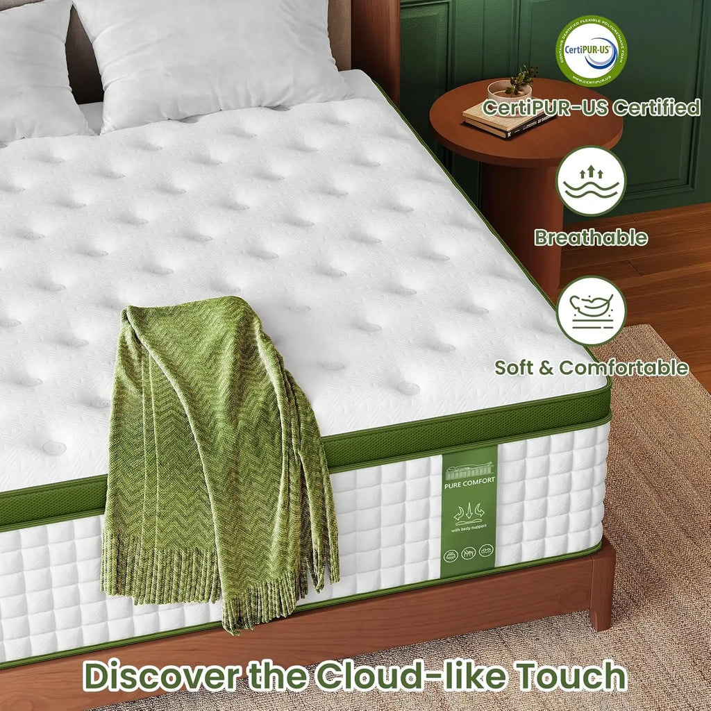 BedStory Hybrid Gel Memory Foam Mattress With Pocket Springs