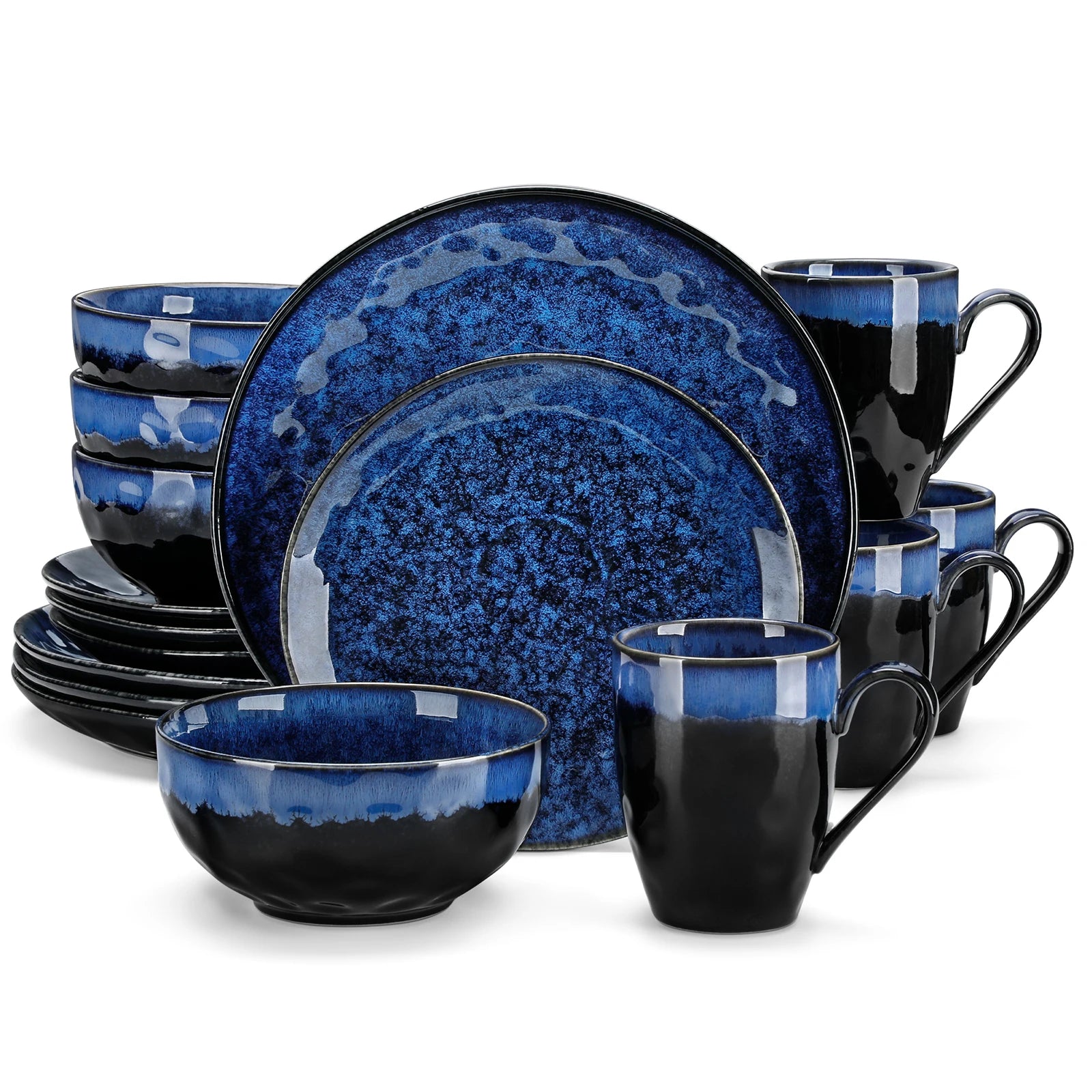 MALACASA Starry Dinner Set Ceramic Tableware Service For 4