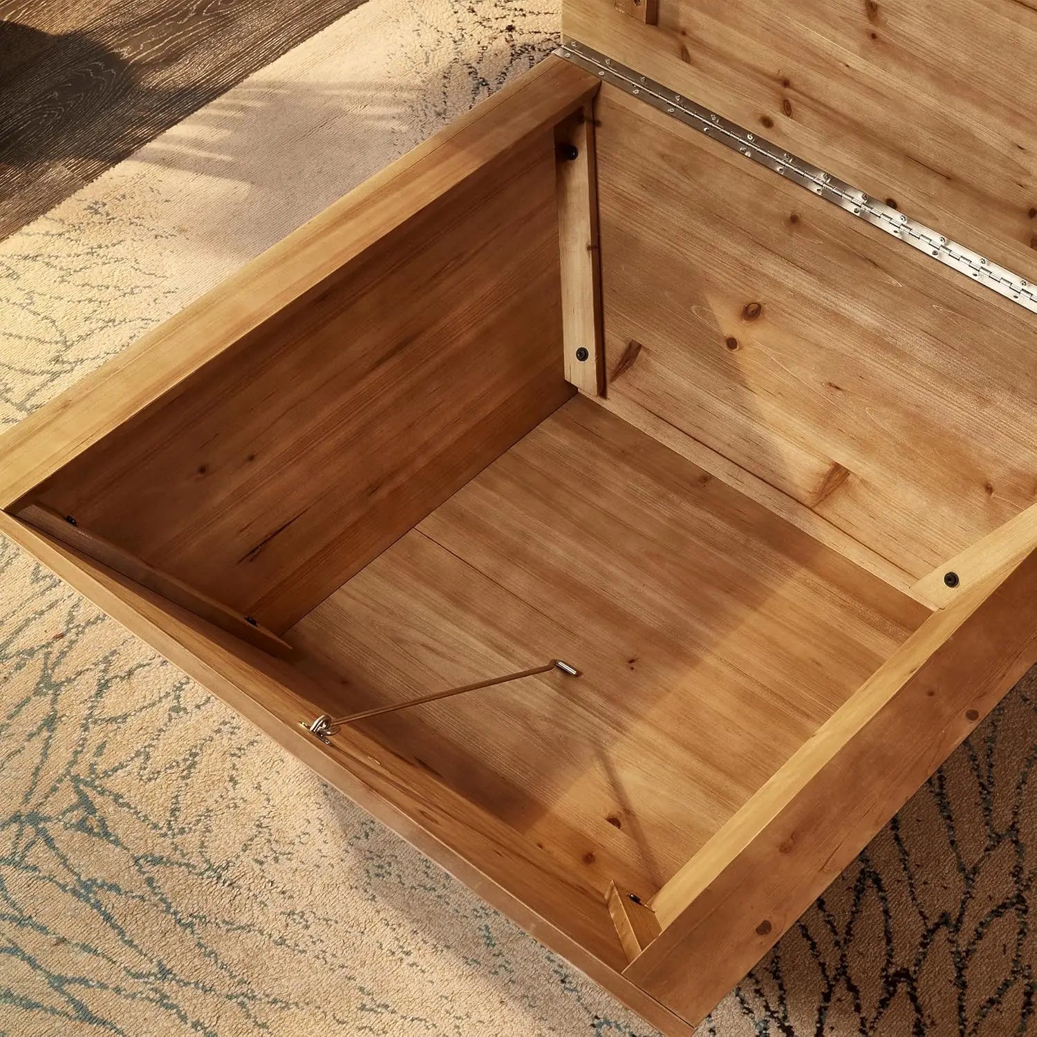 XMSJ Square Wood Lift Top Farmhouse Coffee Table With Storage