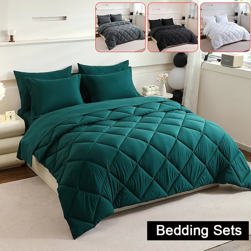 EasYum 7-Piece Solid Comforter Set