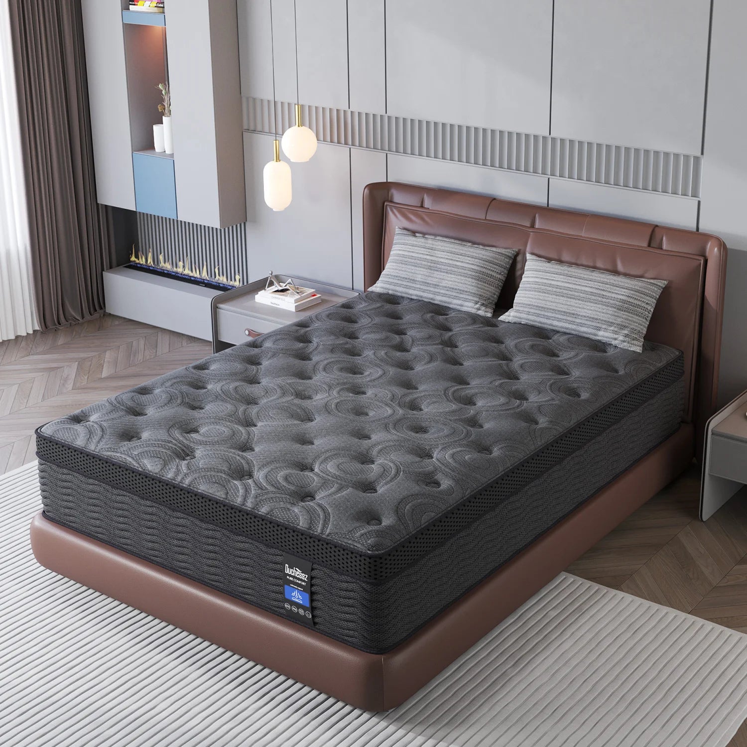 Sweetlove Hybrid Mattress In A Box Euro Top Memory Foam Pocket Spring