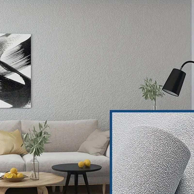 NONECN Linen 3D Foam Self Adhesive Wallpaper Waterproof