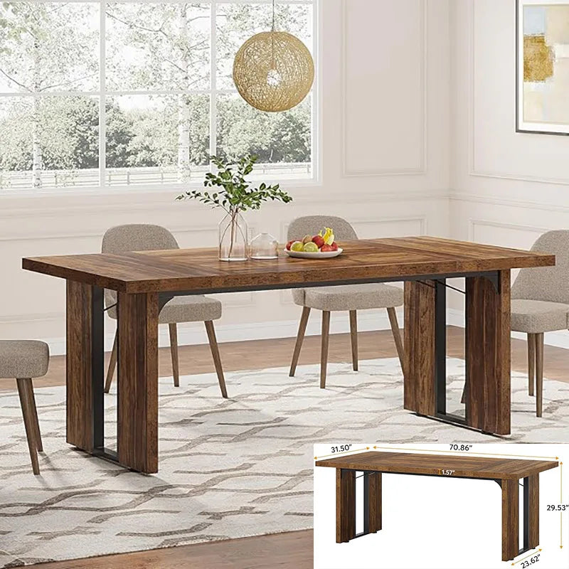 Little Tree Farmhouse Dining Table for Four to Six