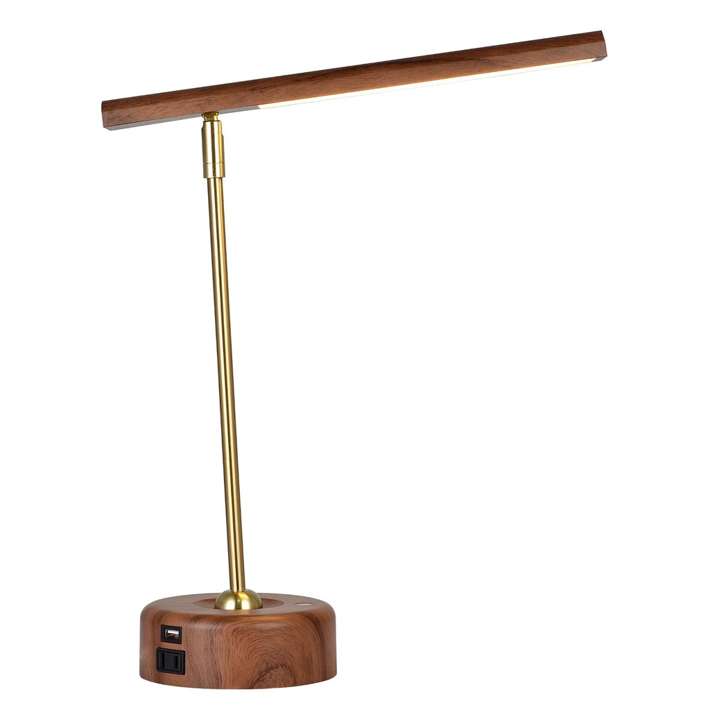 LED Wood Look Desk Lamp With Modern Style For Room
