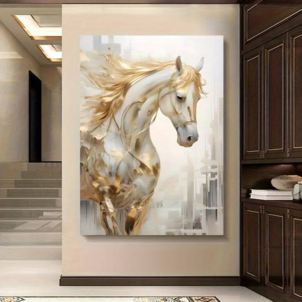 Horse Wall Art Modern Retro Frameless Painting Home Decor